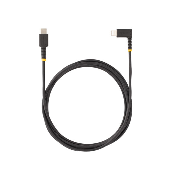 StarTech.com 2m Duurzame USB-C naar Lightning Kabel - USB 2.0 naar Lightning Laadkabel met Rechtse Hoek - Fast Charge en Sync US - Afbeelding 2