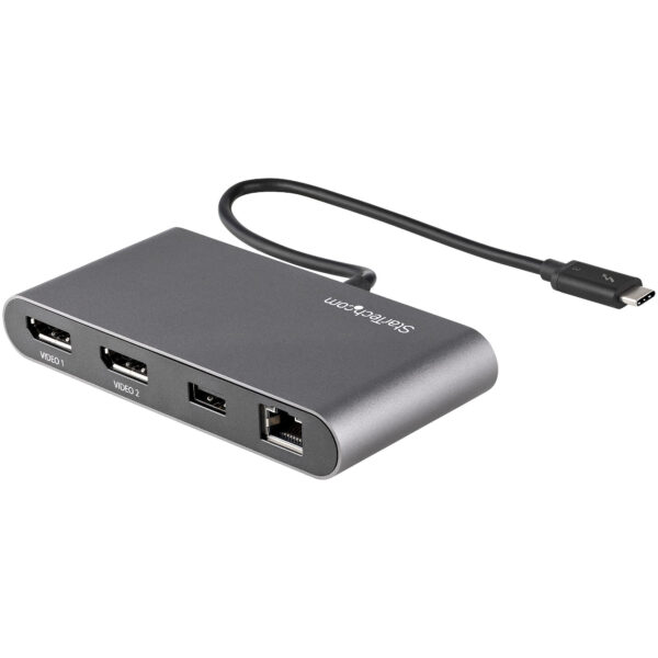 StarTech.com Thunderbolt 3 Mini Dock, Draagbare Dual Monitor Docking Station met DP 4K 60Hz, 1x USB-A Hub (USB 3.0/5 Gbps), GbE, - Afbeelding 2