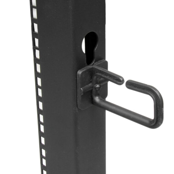 StarTech.com 4-Post 8U Mobiel Open Frame Server Rack, 19" Patchkast met Wielen en 4 Stijlen, Kleine Serverkast met Verstelbare D - Afbeelding 3