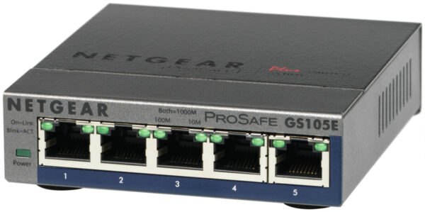 NETGEAR ProSAFE Unmanaged Plus Switch - GS105E - 5 Gigabit Ethernet poorten - Afbeelding 9