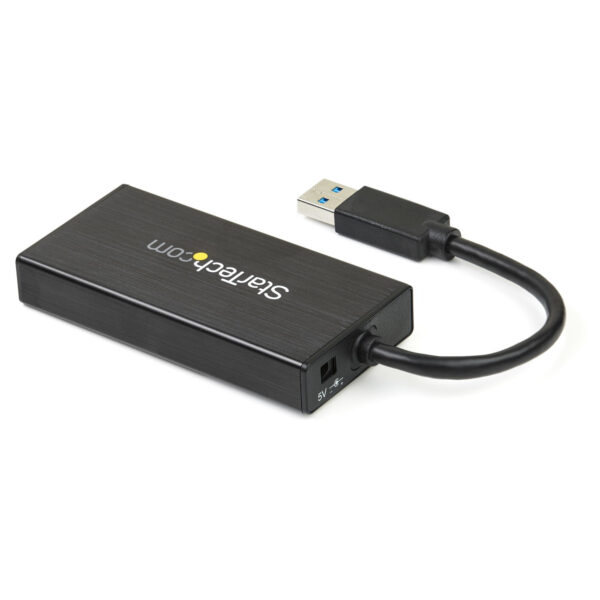 StarTech.com 3-poorts draagbare USB 3.0-hub plus Gigabit Ethernet - 5Gbps - aluminium met geintegreerde kabel - Afbeelding 7