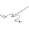 StarTech.com USB oplaadkabel USB naar Lightning / USB-C / Micro-B gevlochten 1 m - Afbeelding 3