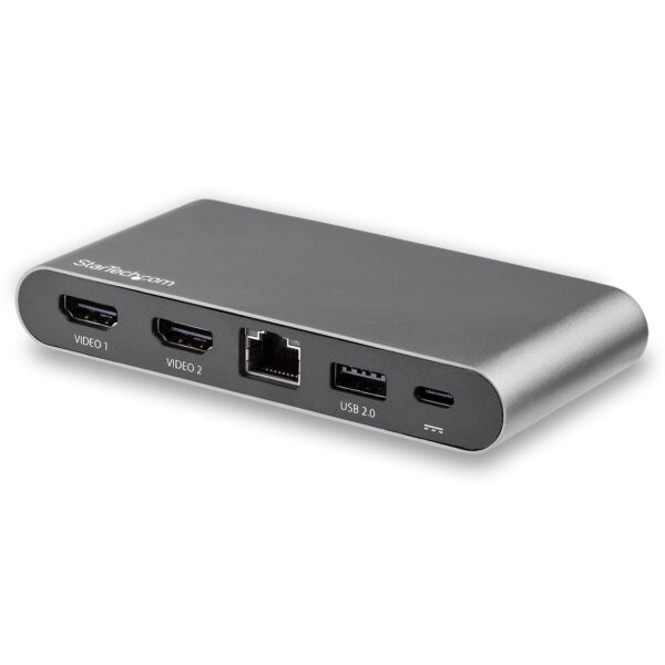 StarTech.com USB-C Dock - 4K Dual Monitor HDMI Display - Mini Laptop Docking Station - 100W Power Delivery Passthrough - GbE, 2-