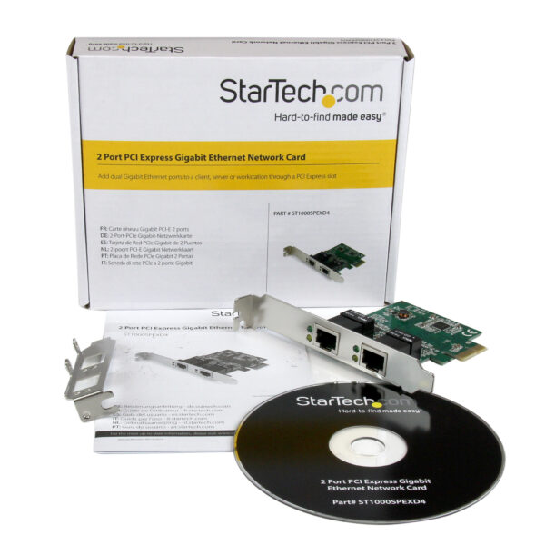 StarTech.com 2-poorts gigabit PCI Express server netwerk adapter kaart PCIe NIC - Afbeelding 2