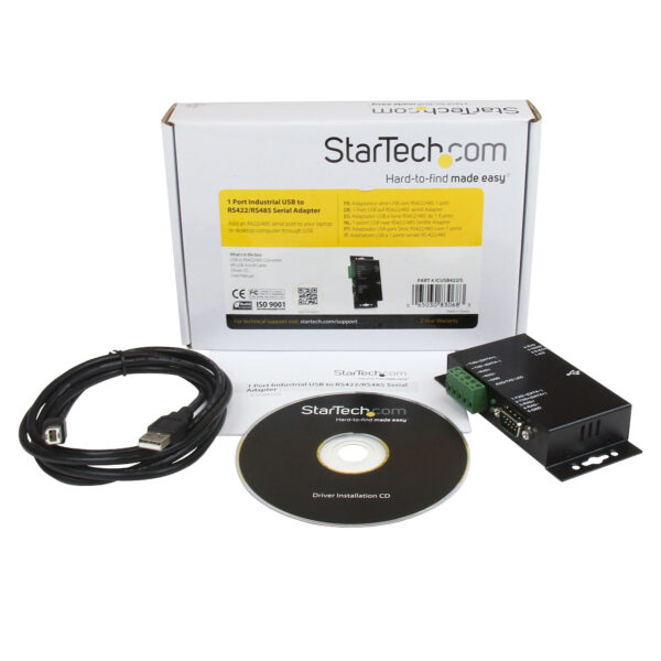 StarTech.com 1-poort Metalen Industriële USB naar RS422/485 Seriële Adapter met Isolatie - Afbeelding 2