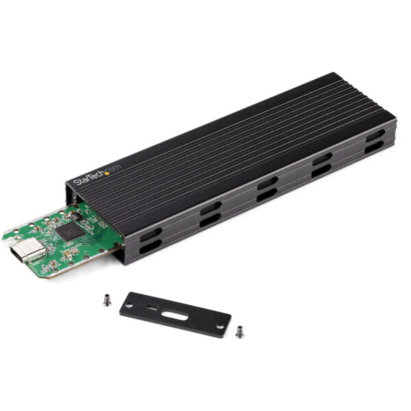 StarTech.com USB-C 10Gbps naar M.2 NVMe of M.2 SATA SSD Behuizing - Externe M.2 PCIe/SATA NGFF SSD Aluminum Behuizing - Incl. US - Afbeelding 4