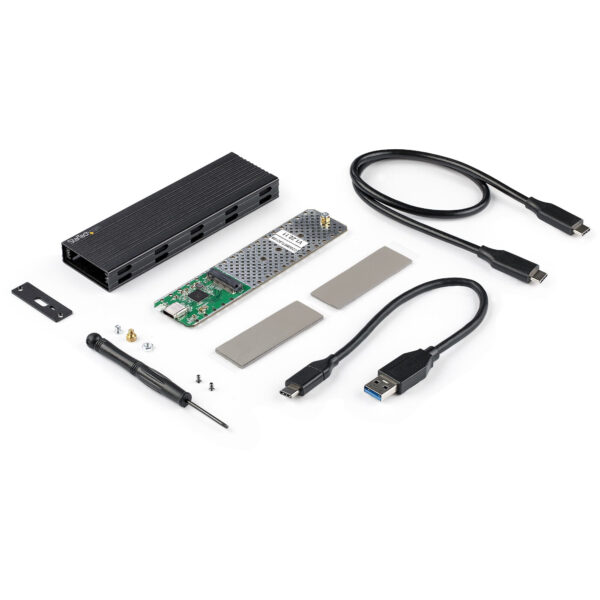 StarTech.com USB-C 10Gbps naar M.2 NVMe of M.2 SATA SSD Behuizing - Externe M.2 PCIe/SATA NGFF SSD Aluminum Behuizing - Incl. US - Afbeelding 6