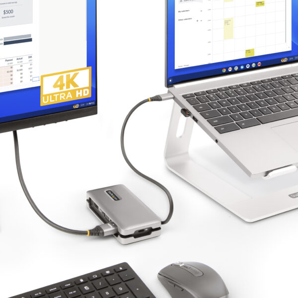 StarTech.com USB-C Multiport Adapter, 4K 60Hz HDMI/VGA, 3-Port USB Hub, 100W Power Delivery Pass-Through, GbE, Travel Docking St - Afbeelding 11