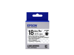 Epson Transparent Tape - LK-5TBN Clear Blk/Clear 18/9