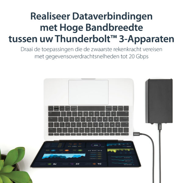 StarTech.com 1m Thunderbolt 3 Kabel, 20Gbps, 100W PD, 4K, Thunderbolt Gecertificeerd, Thunderbolt 4/USB 3.2/DisplayPort Compatib - Afbeelding 11