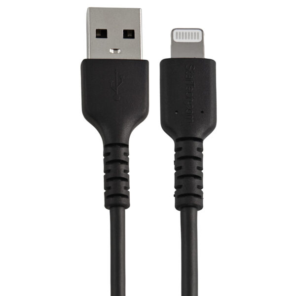 StarTech.com Premium USB-A naar Lightning Kabel 30cm Zwart - USB Type A naar Lightning Charge & Sync Oplaadkabel - Verstevigd me - Afbeelding 3