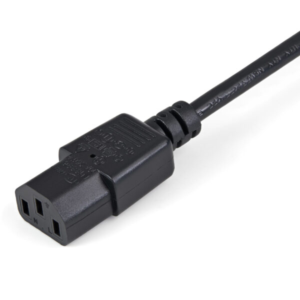 StarTech.com 1m Stroom Verlengkabel, C14 naar C13 Voedingskabel, 10A 125V, 18AWG, Computer Stroomkabel, IEC-320-C14 naar IEC-320 - Afbeelding 4