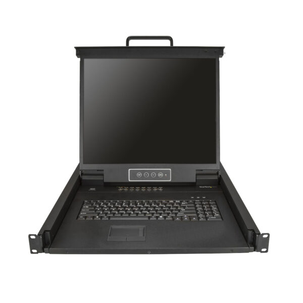 StarTech.com 16 port KVM Rack Console met 1,8m Lange Kabels, Geïntegreerde KVM Switch met 19" LCD Scherm, Universele 1U LCD KVM - Afbeelding 5