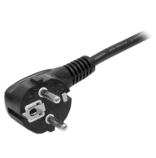 StarTech.com 2m Stroomkabel, 18AWG, EU Schuko naar C13 Voedingskabel, 250V 10A, Zwart, AC Vervangkabel, TV/Monitor Stroomkabel, - Afbeelding 4