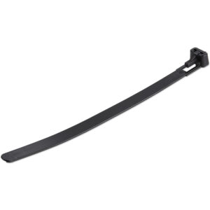 StarTech.com 15 cm Zwarte Herbruikbare Kabelbinders 7 mm Breed, 35 mm Bundeldiameter, 22 kg Treksterkte Hersluitbare Nylon Snelb
