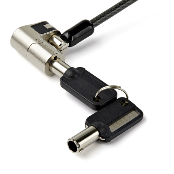 StarTech.com 2m Universeel Laptop Kabelslot met Sleutel 3-in-1 Security Lock voor apparaten met K-Slot, Nano K-Slot of Noble Wed - Afbeelding 5