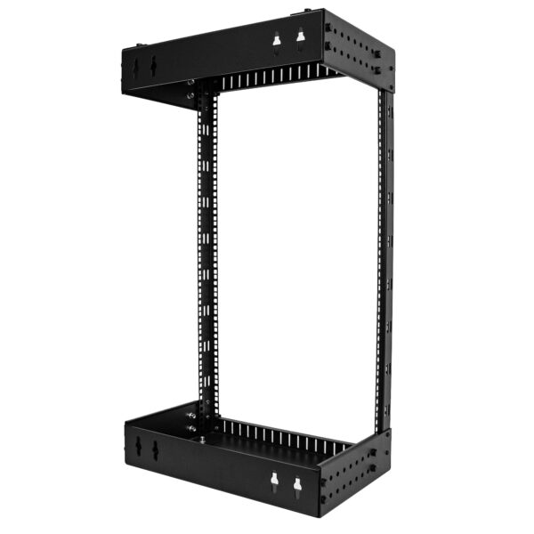StarTech.com 2 Post 18U Heavy-Duty Wandmonteerbare Server Rack, 19" Open Frame Netwerk Rack met Verstelbare Diepte, Data Rack vo - Afbeelding 2