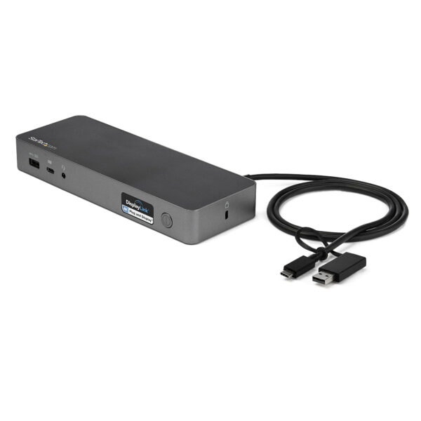 StarTech.com Universele Laptop Docking Station, Hybrid USB-C & USB-A Dock, Dual 4K DP & HDMI, 60W PD, Mac / Windows / Chrome OS,