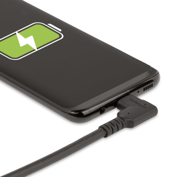 StarTech.com 50cm Haakse USB-C Kabel, Rugged, USB 3.2 Gen 2 (10 Gbps), USB C naar C Data transfer Kabel met Rechte Hoek, 4K 60Hz - Afbeelding 8