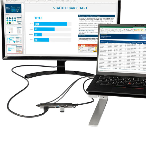 StarTech.com USB C Multiport Adapter - USB-C naar 4K 60Hz HDMI 2.0, 100W Power Delivery Pass-through, SD/MicroSD, 2-Port USB 3.0 - Afbeelding 5