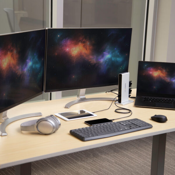 StarTech.com Dual-monitor USB 3.0 docking station met DVI en verticale standaard - Afbeelding 4