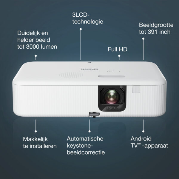 Epson CO-FH02 Smart Full HD-projector, 3000 lumen, scherm van maximaal 391 inch - Afbeelding 5