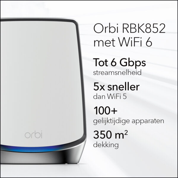 NETGEAR Orbi RBK852 AX6000 WiFi 6 Mesh System - Afbeelding 4