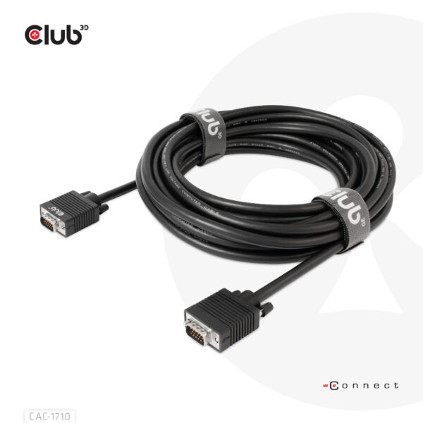 CLUB3D VGA Cable Bidirectional M/M 10m/32.8ft 28AWG - Afbeelding 6