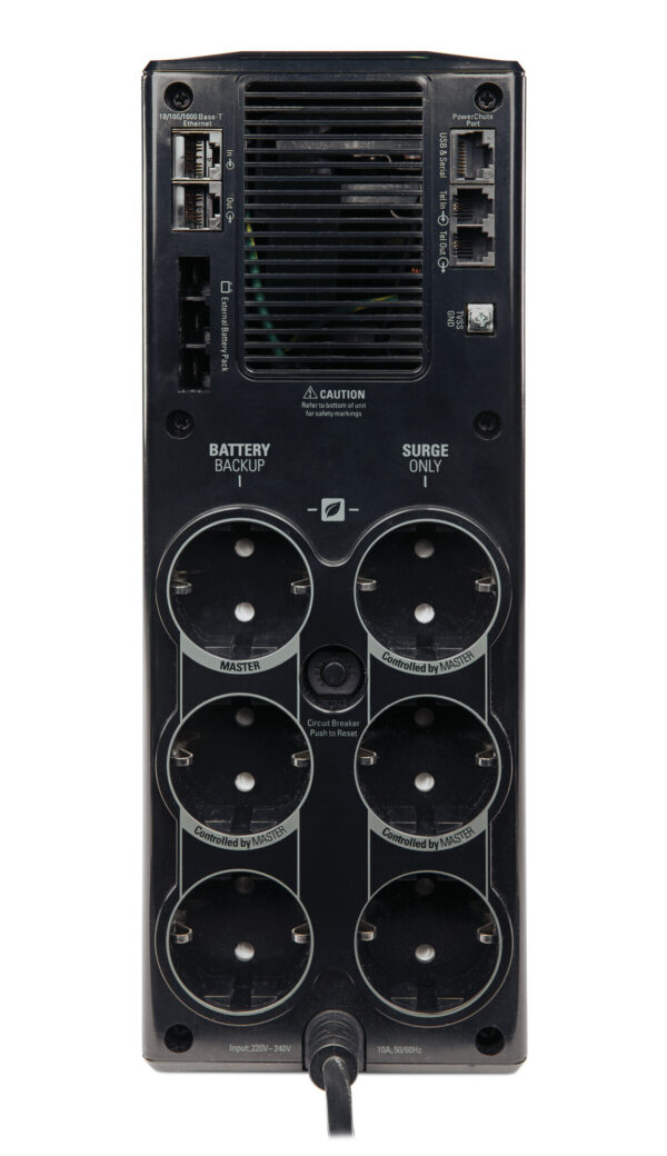 APC Back-UPS PRO BR1500G-GR - Noodstroomvoeding, 1500VA, 6x stopcontact, USB, uitbreidbare runtime - Afbeelding 2