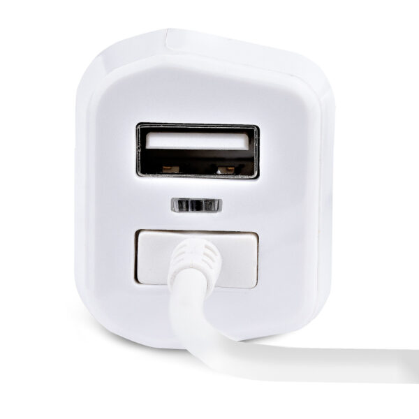 StarTech.com USB Autolader met 1m Lightning Spiraalkabel, 12W, Wit, 2 Port USB Tablet en Telefoon Oplader, Dubbele USB Car Charg - Afbeelding 4