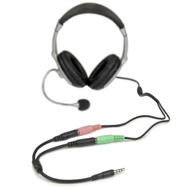 StarTech.com Headsetadapter voor headsets met aparte koptelefoon-/microfoonstekkers 3,5 mm 4 positie naar 2x 3 positie 3,5 mm M/ - Afbeelding 4