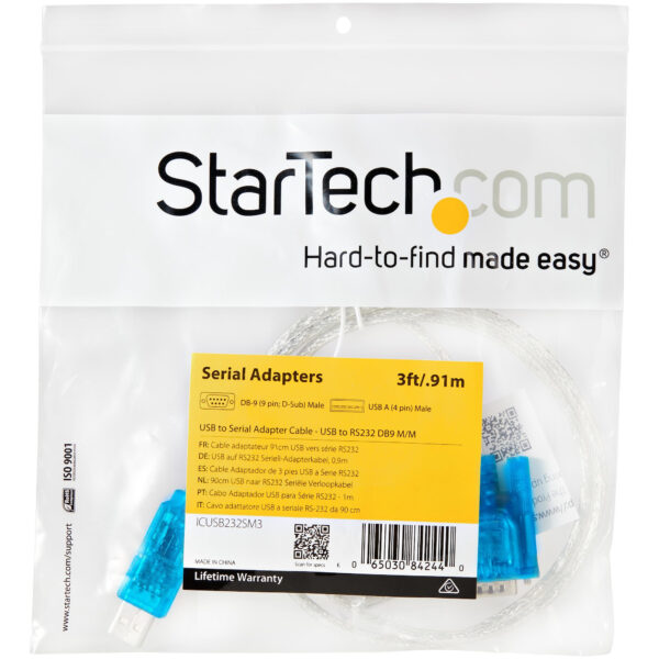 StarTech.com 90cm USB naar RS232 DB9 Seriële Verloopkabel - M/M - Afbeelding 2