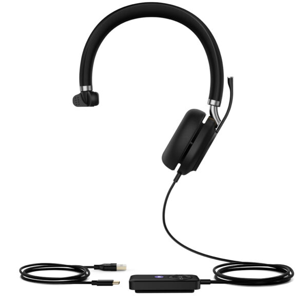 Yealink UH38 Mono Teams Headset Bedraad en draadloos Hoofdband Kantoor/callcenter Bluetooth Zwart - Afbeelding 2