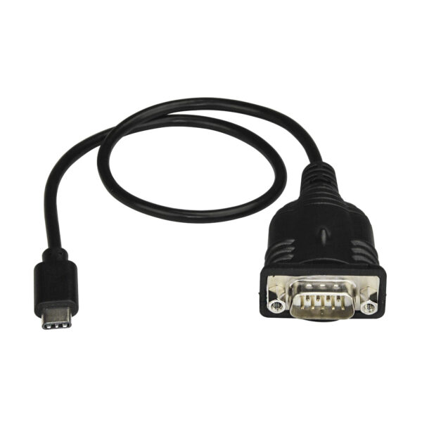 StarTech.com USB C naar Seriële Adapter Kabel 40cm - USB Type C naar RS232 (DB9) Converter - USB-C Seriële Kabel voor PLCs, Scan - Afbeelding 2