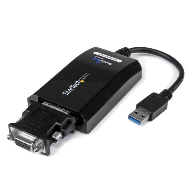 StarTech.com USB 3.0 naar DVI / VGA Adapter, 2048x1152, Externe Video & Graphische Kaart, Dual Monitor Display Adapter Kabel, On - Afbeelding 2