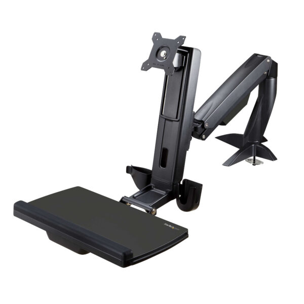 StarTech.com Zit Sta Monitor Arm - Verstelbare Sit-Stand Bureau Arm voor Single 27" Display - VESA Mount - Ergonomisch Full Moti - Afbeelding 6
