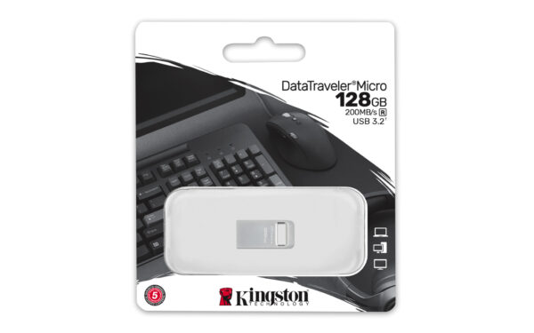 Kingston Technology DataTraveler 128GB Micro 200MB/s Metal USB 3.2 Gen 1 - Afbeelding 4