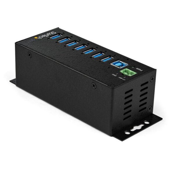 StarTech.com 7-Port USB 3.0 Hub met Power Adapter - Metalen Industriële USB-A Hub met ESD & 350W Overspanningsbeveiliging - Din - Afbeelding 9