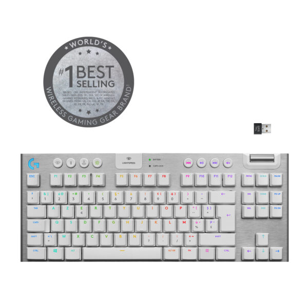 Logitech G 920-009664 toetsenbord Gamen RF-draadloos + Bluetooth QWERTY Engels Wit - Afbeelding 3