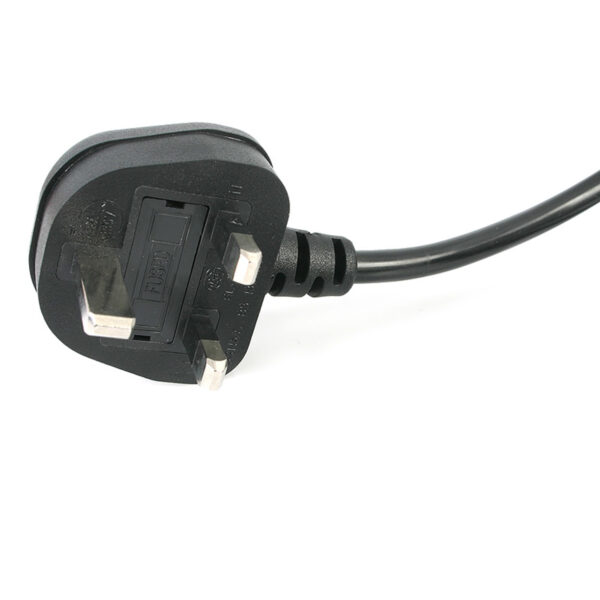 StarTech.com 1m UK Computer Stroomkabel, BS 1363 naar C7, 2.5A 250V, 18AWG, Zwart, UK Laptop Vervangkabel, Printer Voedingskabel - Afbeelding 3