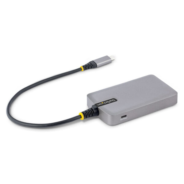 StarTech.com 3-Port USB-C Hub met Ethernet, 3x USB-A , Gigabit Ethernet RJ45, USB 3.0 5Gbps, Bus-Powered, 30cm Kabel, Compacte L - Afbeelding 2
