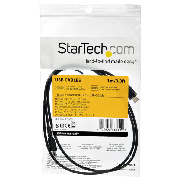 StarTech.com 1m USB A naar USB-C Oplaadkabel, Duurzame USB 2.0 Fast Charge & Sync USB A naar USB C Data Kabel, Rugged Aramide Ve - Afbeelding 6