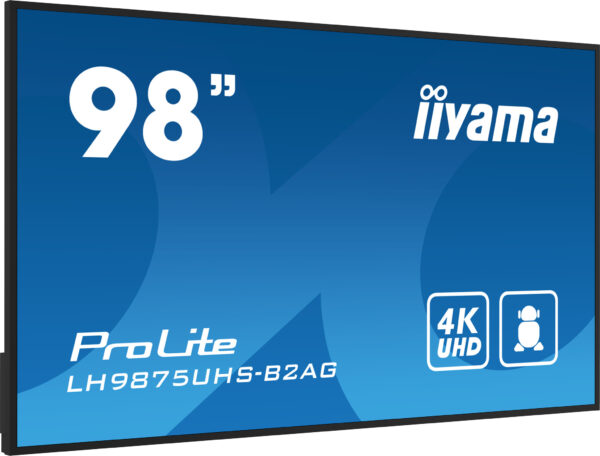 iiyama LH9875UHS-B2AG beeldkrant Digitale signage flatscreen 2,48 m (97.5") LED Wifi 500 cd/m² 4K Ultra HD Zwart Type processor - Afbeelding 3