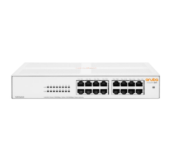Hewlett Packard Enterprise Aruba Instant On 1430 16G Unmanaged L2 Gigabit Ethernet (10/100/1000) 1U Wit