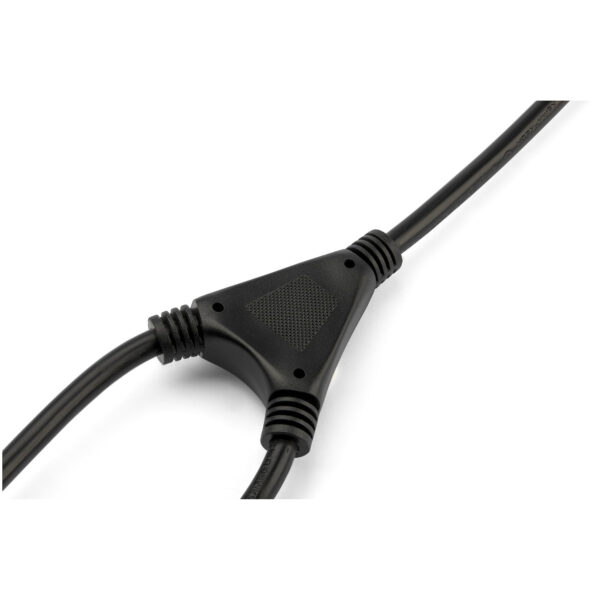 StarTech.com 2m Computer Splitter Stroomkabel, 18AWG, EU Schuko naar 2x C13, 10A 250V, Zwart, AC Vervangkabel, Printer Voedingsk - Afbeelding 3