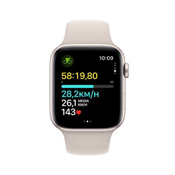 Apple Watch SE OLED 44 mm Digitaal 368 x 448 Pixels Touchscreen 4G Beige Wifi GPS - Afbeelding 2