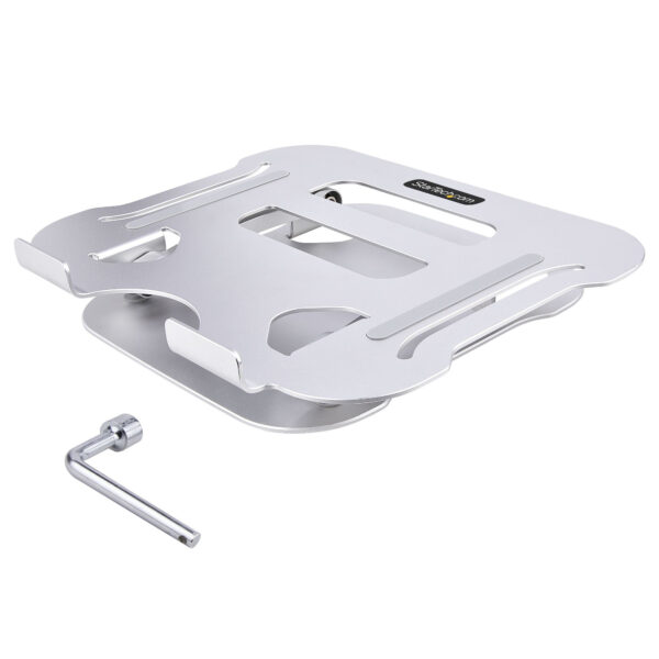 StarTech.com Verstelbare Laptopstandaard voor Bureau, Ergonomische Laptop Steun met Verstelbare Hoogte, Aluminium, 10kg Draagver - Afbeelding 12