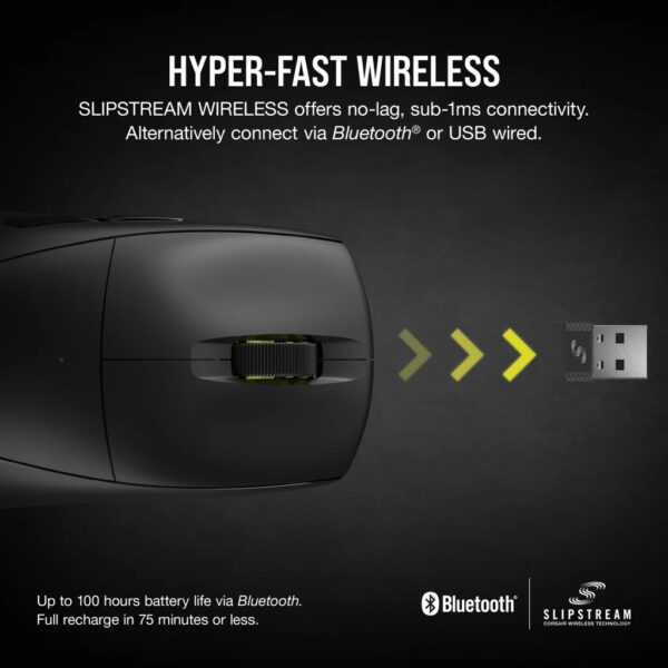Corsair M75 muis Gamen Ambidextrous Bluetooth Optisch 26000 DPI - Afbeelding 6