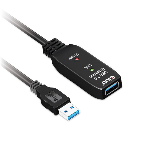 CLUB3D USB 3.2 Gen1 Active Repeater Cable 5m/ 16.4 ft M/F 28AWG - Afbeelding 4
