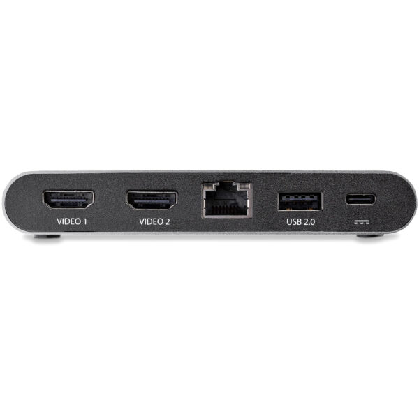 StarTech.com USB-C Dock - 4K Dual Monitor HDMI Display - Mini Laptop Docking Station - 100W Power Delivery Passthrough - GbE, 2- - Afbeelding 2
